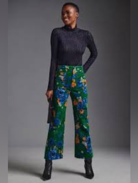 Anthropologie Pants - Anthropologie Maeve Colette floral wide leg cropped pants